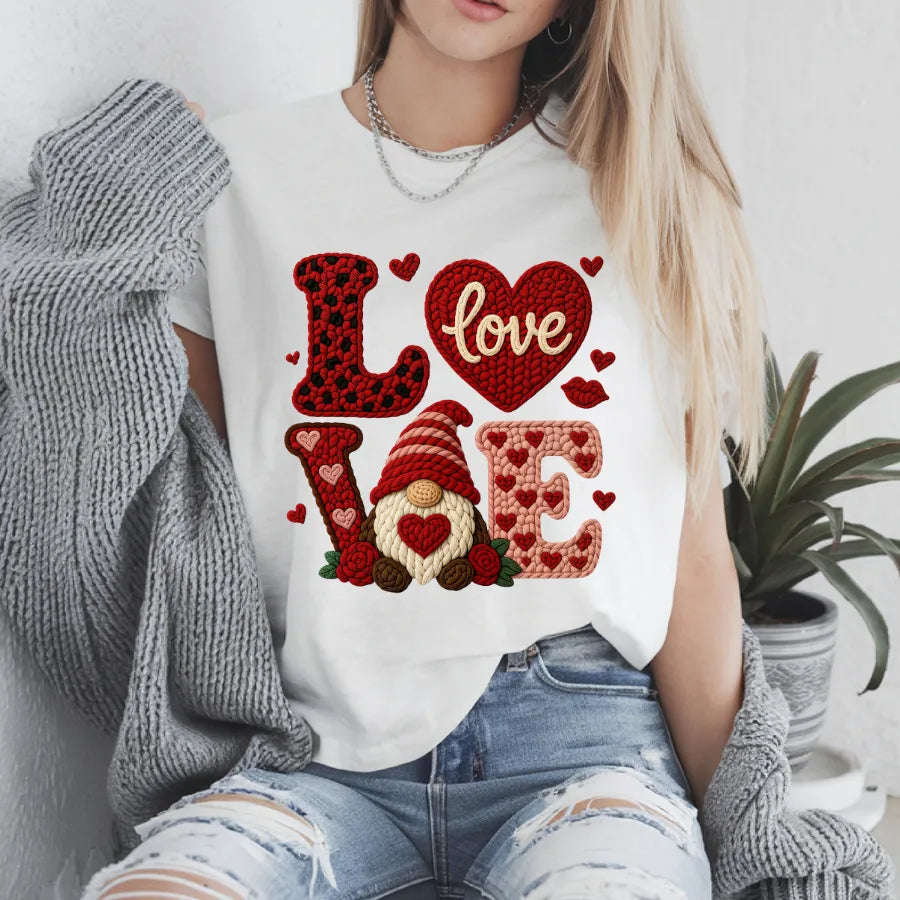 Love Gnome Valentines Day Tee