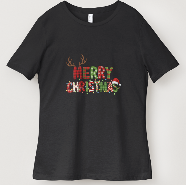 Merry Christmas with Antlers T-Shirt