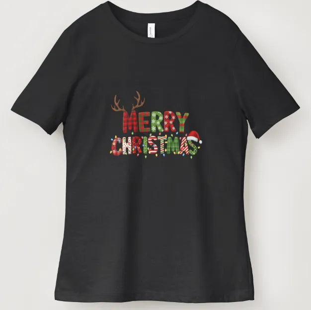 Merry Christmas with Antlers T-Shirt