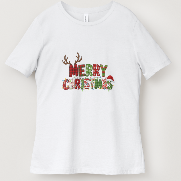 Merry Christmas with Antlers T-Shirt