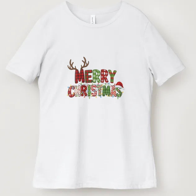 Merry Christmas with Antlers T-Shirt