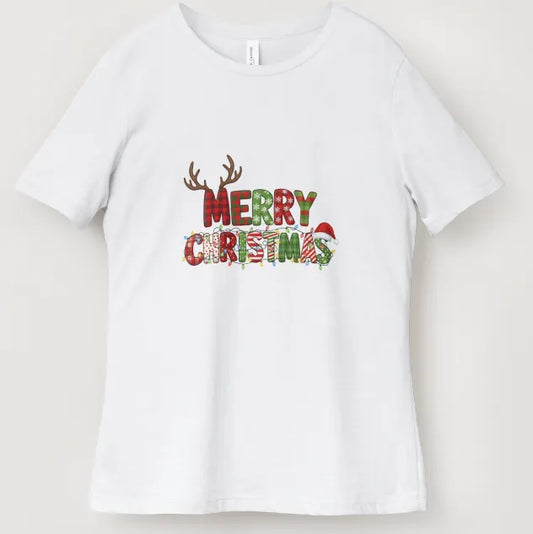 Merry Christmas with Antlers T-Shirt