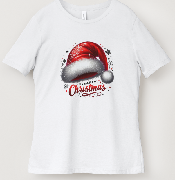 Santa Hat Merry Christmas T-Shirt