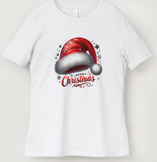 Santa Hat Merry Christmas T-Shirt