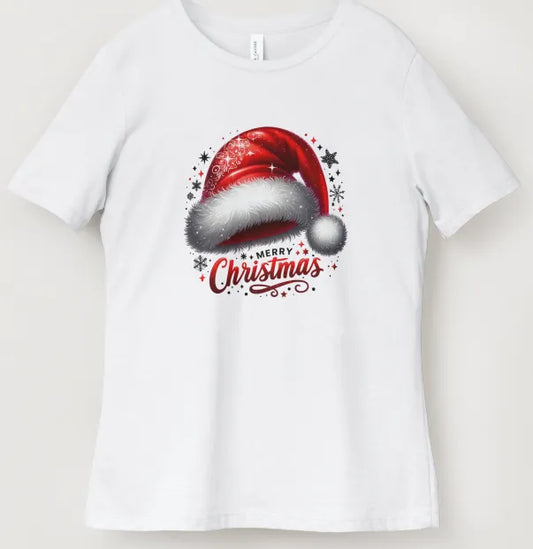 Santa Hat Merry Christmas T-Shirt