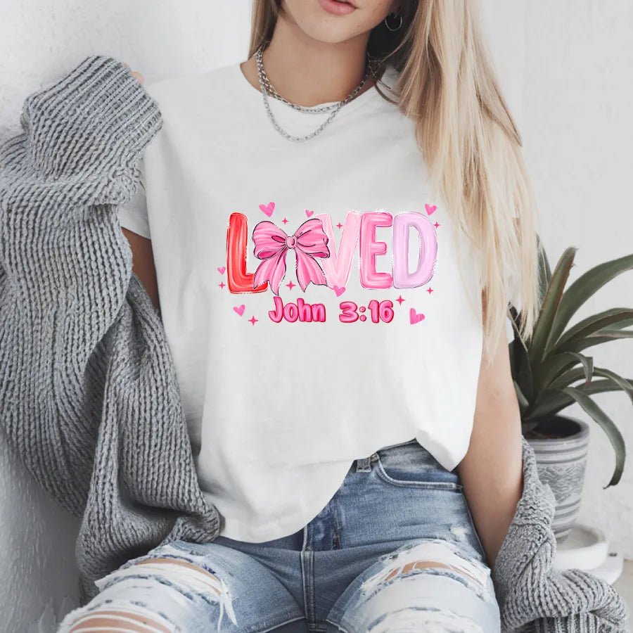 Loved 3:16 Valentines Day Tee